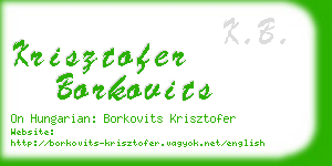 krisztofer borkovits business card